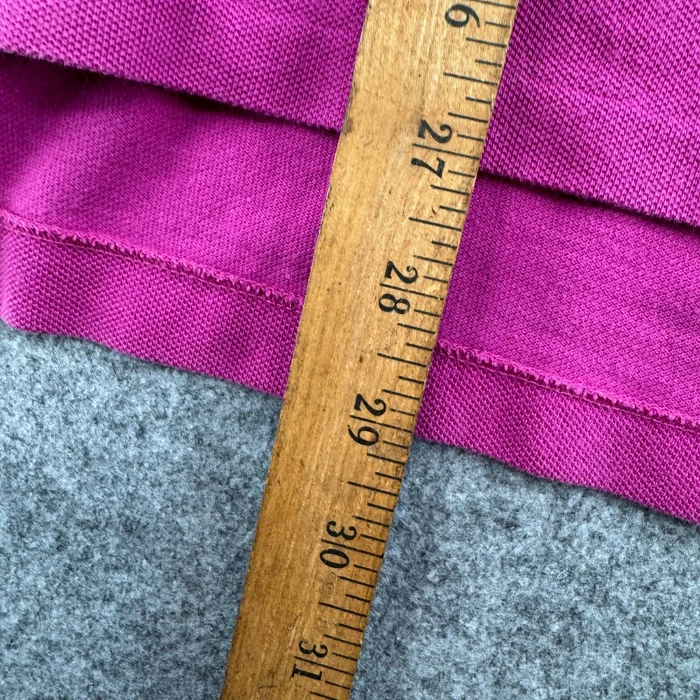Polo Ralph Lauren Mens Magenta Pink Short Sleeve Pique Polo Shirt Large Logo